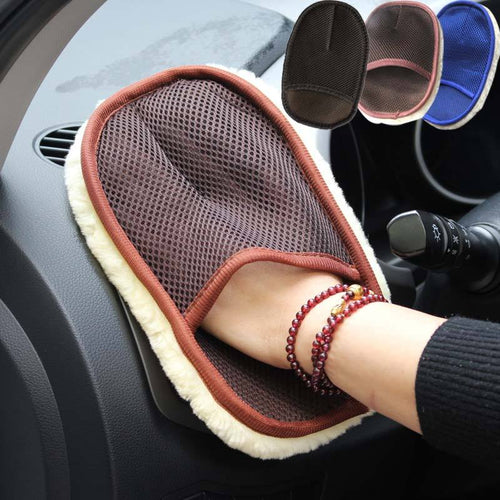 soft hair  cleaning gloves