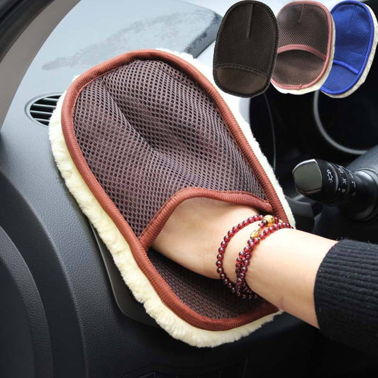 soft hair  cleaning gloves