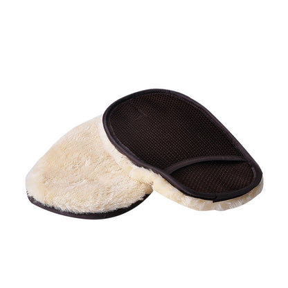 soft hair  cleaning gloves